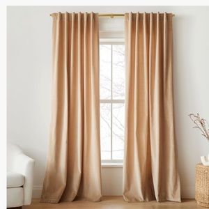 Brand new west elm cotton velvet curtains
